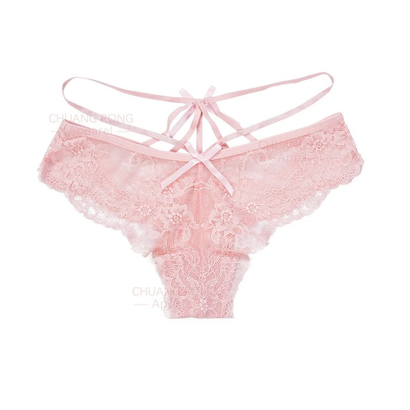 Hot Sale Sexy Lace Plus Size Bow Tie Women's Panties Low-Rise Breathable Briefs