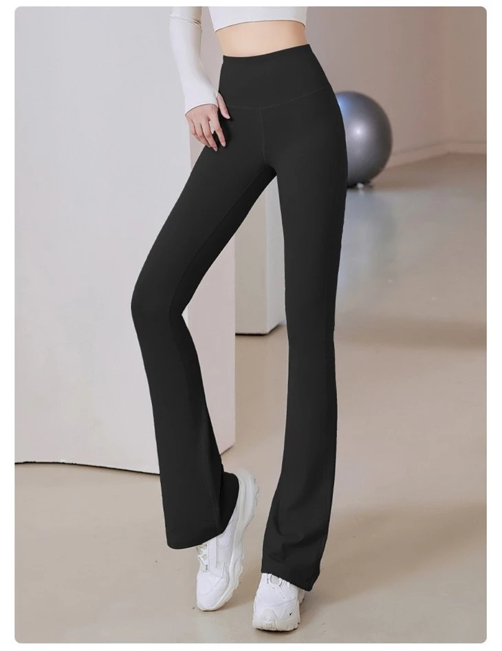Micro Women Fitness Tight Hip Lifting High Waist Slim Slim Elegant Sports Yoga Flared Pants